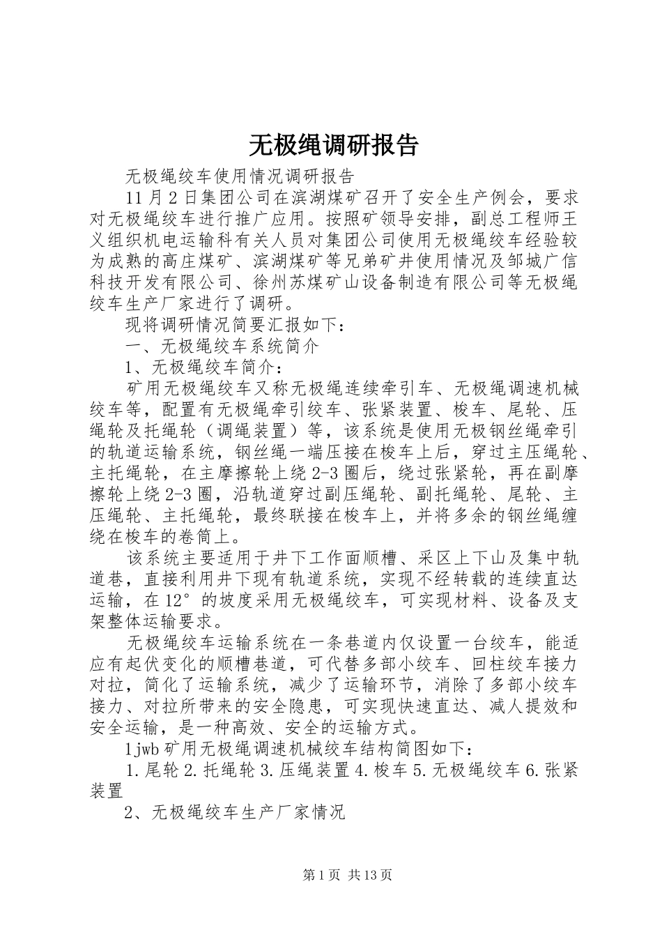 无极绳调研报告_第1页