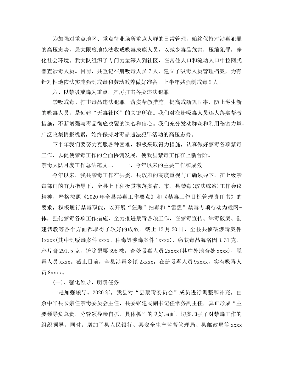 禁毒大队月度工作总结 _第3页