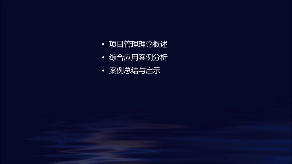 项目管理综合应用案例分析课件_第2页