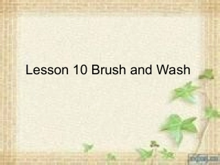 小学英语四年级lesson10_bush_and_brush