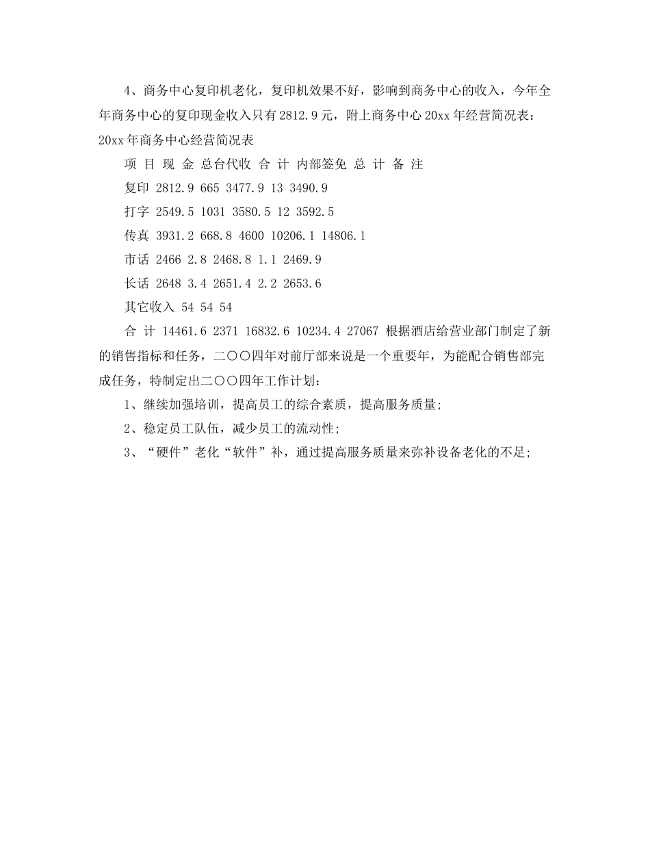 酒店前台经理个人总结 _第3页