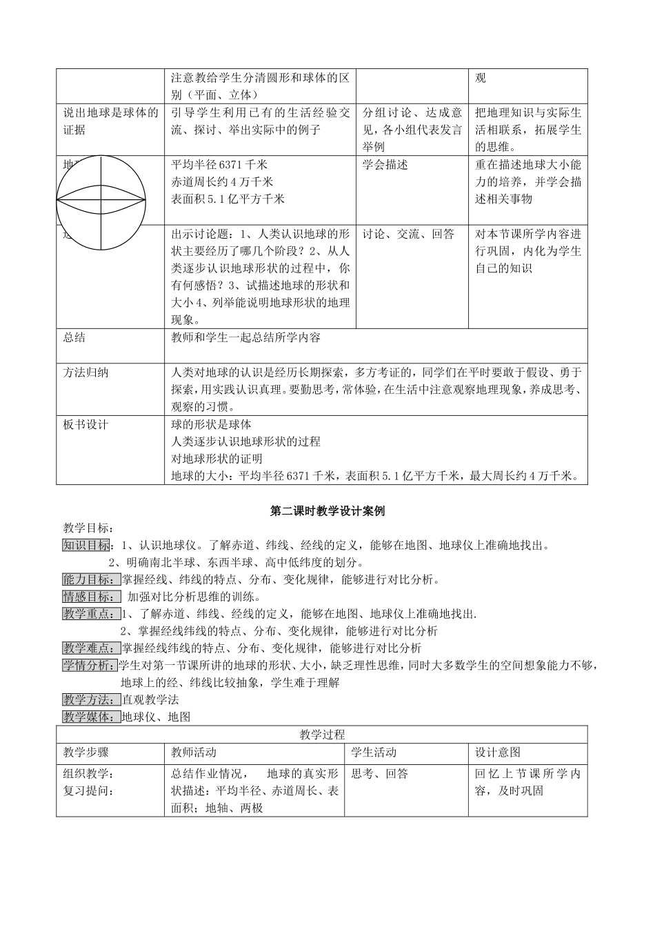 认识地球教学设计_第2页