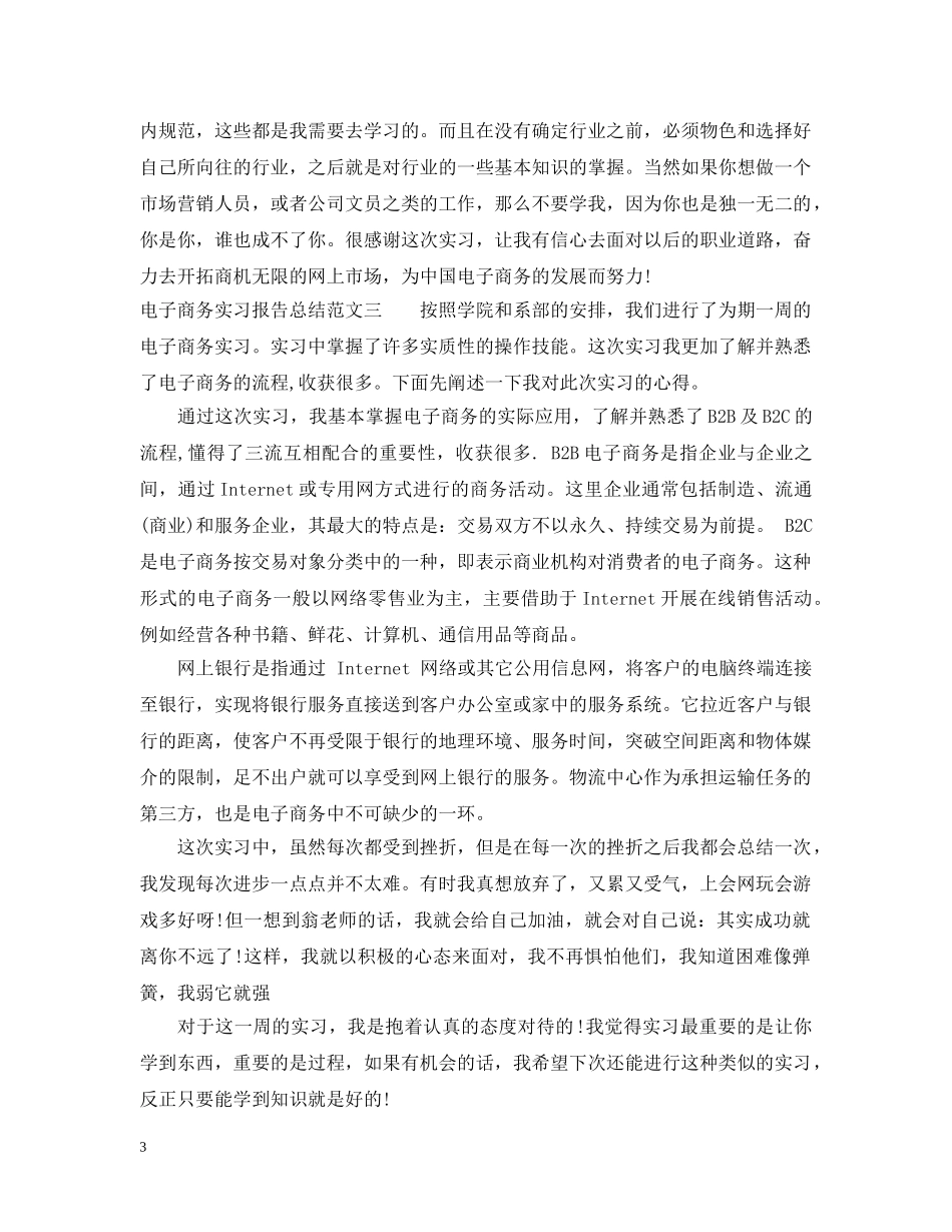 电子商务实习报告总结 _第3页