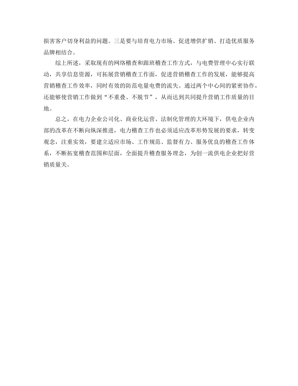 电力营销稽查工作计划范文 _第3页