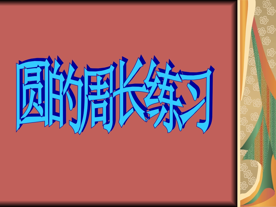 圆的周长练习_第1页