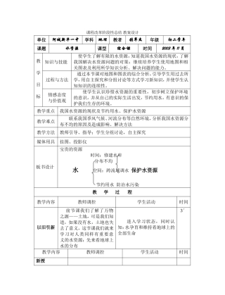 水资源教案设计1