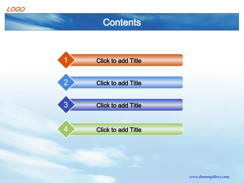 PPT模板蓝色的天空_第2页
