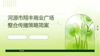 河源市翔丰商业广场整合传播策略简案jionns课件