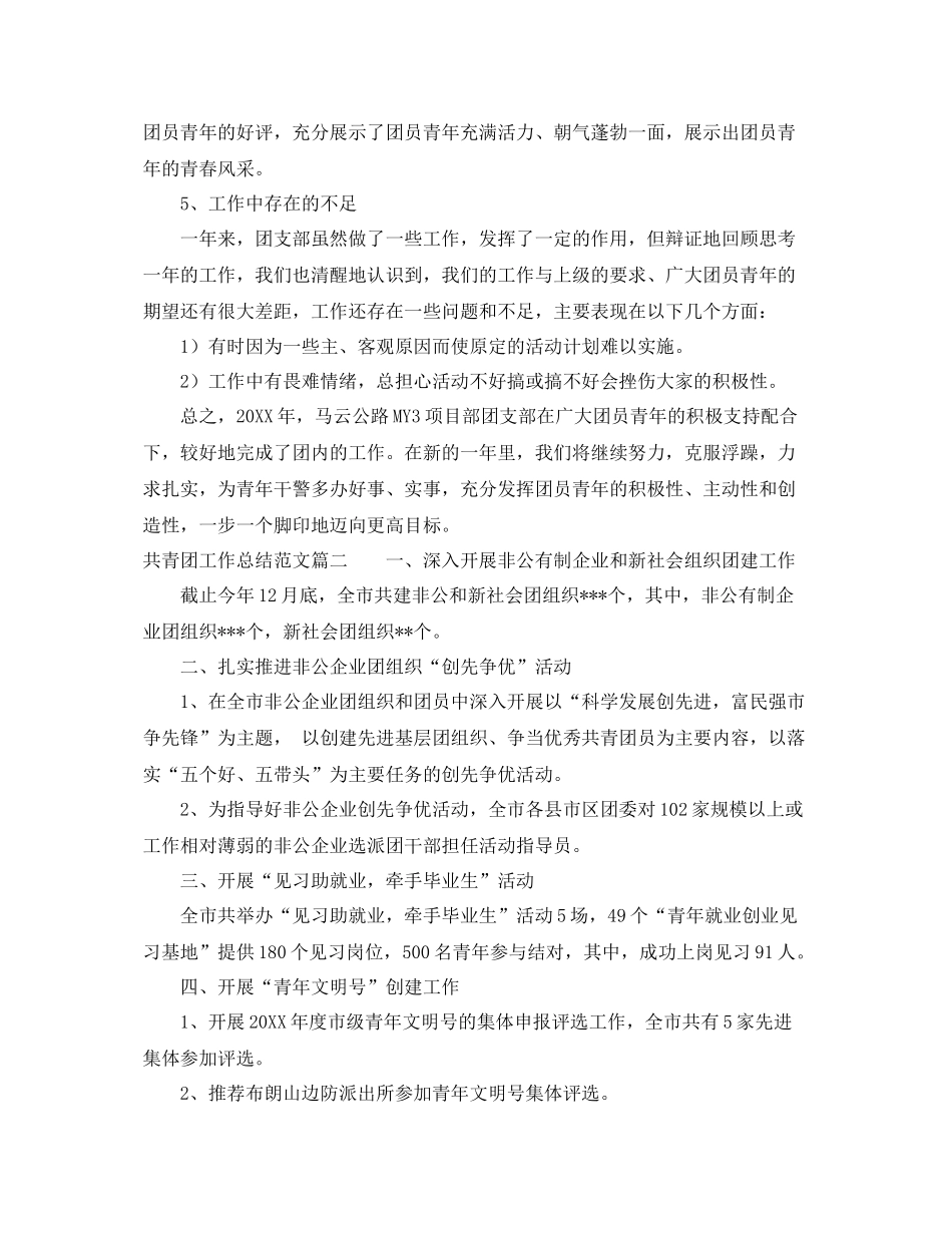 共青团工作总结范文【三篇】 _第2页