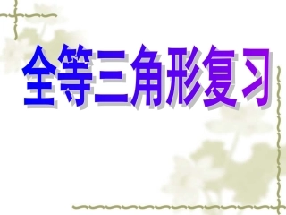 全等三角形复习课件(讲用)