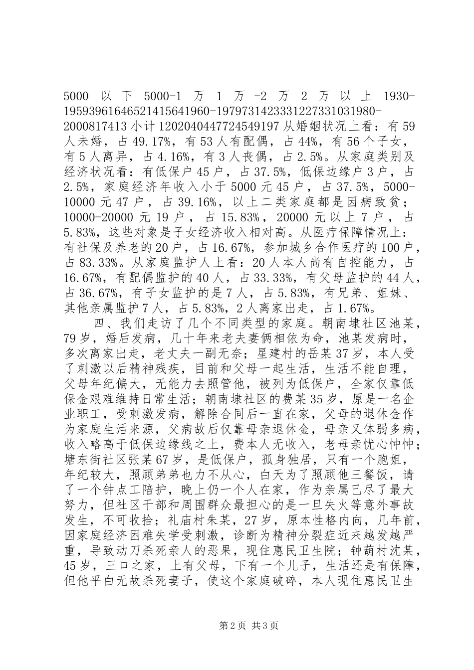我镇持证精神残疾人情况调查分析报告_第2页