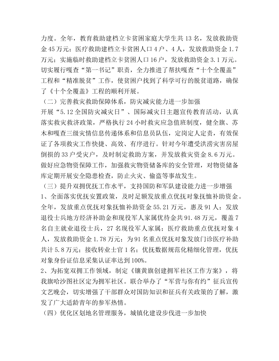 民政局工作总结 _第3页