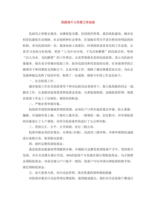 民政局个人年度工作总结 