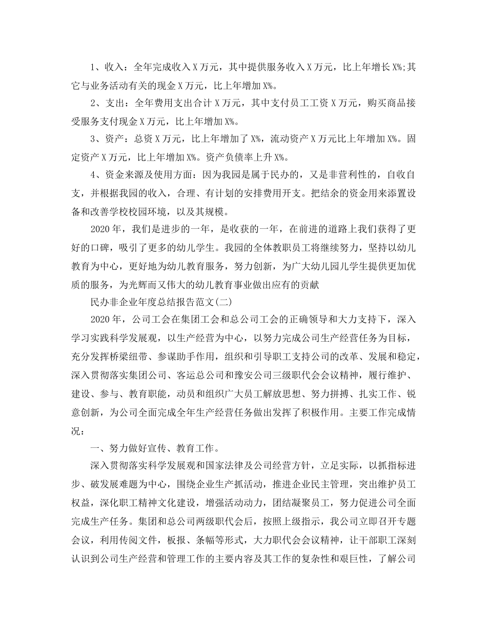 民办非企业年度总结报告范文 _第2页