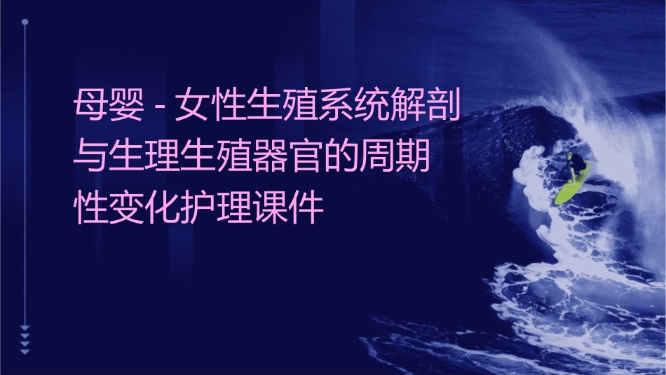 母婴 女性生殖系统解剖与生理生殖器官的周期性变化护理课件_第1页