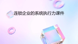 连锁企业的系统执行力课件