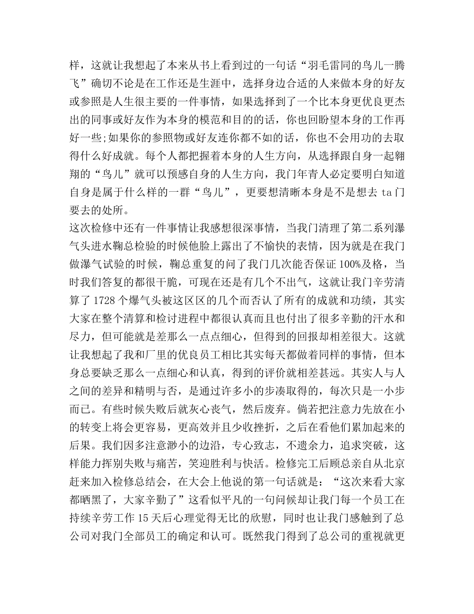 检修工作总结(精选多篇) _第2页