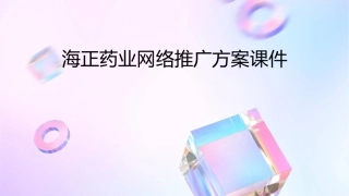 海正药业网络推广方案课件