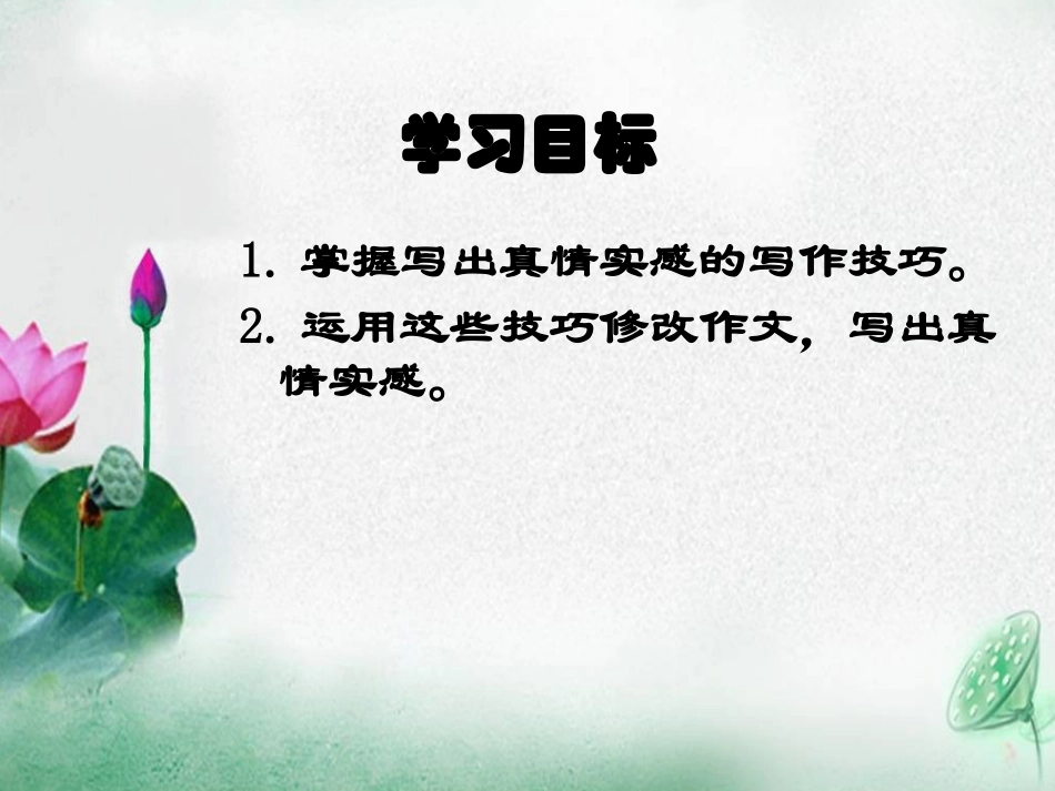 初三作文升格指导二：写出真情实感（何俊良）_第2页