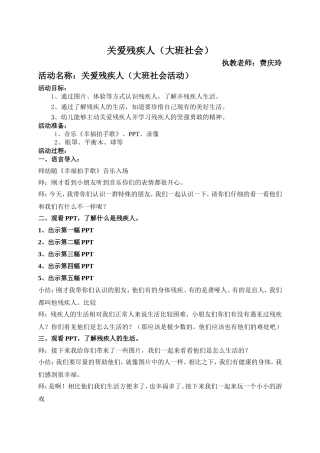关爱残疾人简案