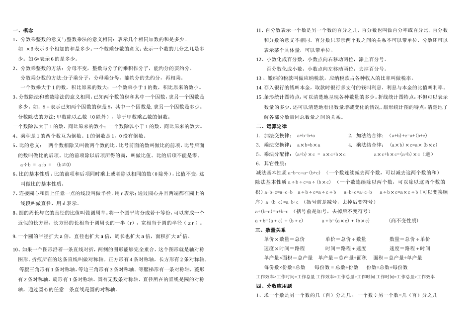六年级数学概念(630份）_第1页