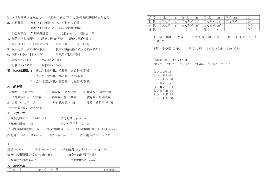 六年级数学概念(630份）_第2页