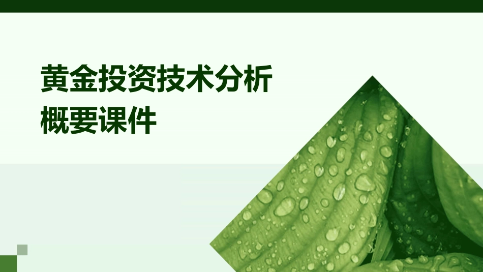 黄金投资技术分析概要课件_第1页