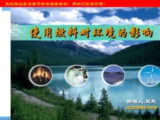 使用燃料对环境的影响