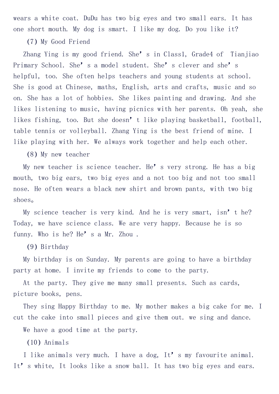 必读必背小学英语作文20篇范文_第2页