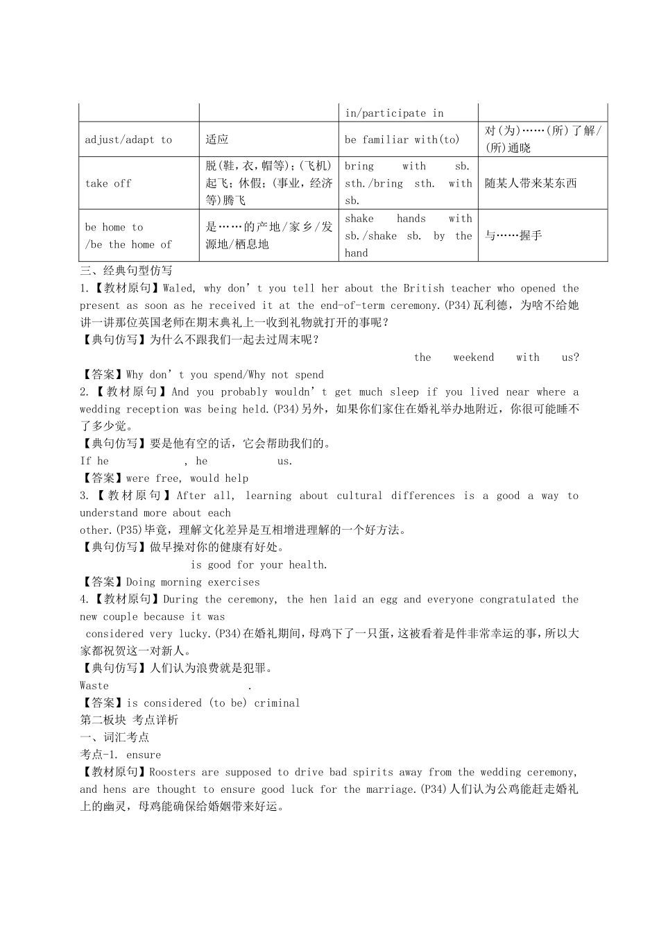 2014届高考英语一轮复习专题63Understandingeachother精品讲案_第2页