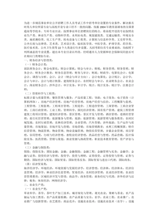 昭通2013年事业单位专业划分