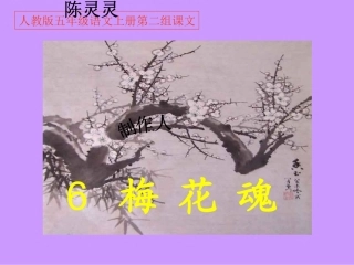 人教版五年级语文上册第二组《06梅花魂》PPT课件