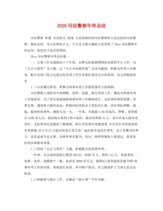 司法警察年终总结  (2)