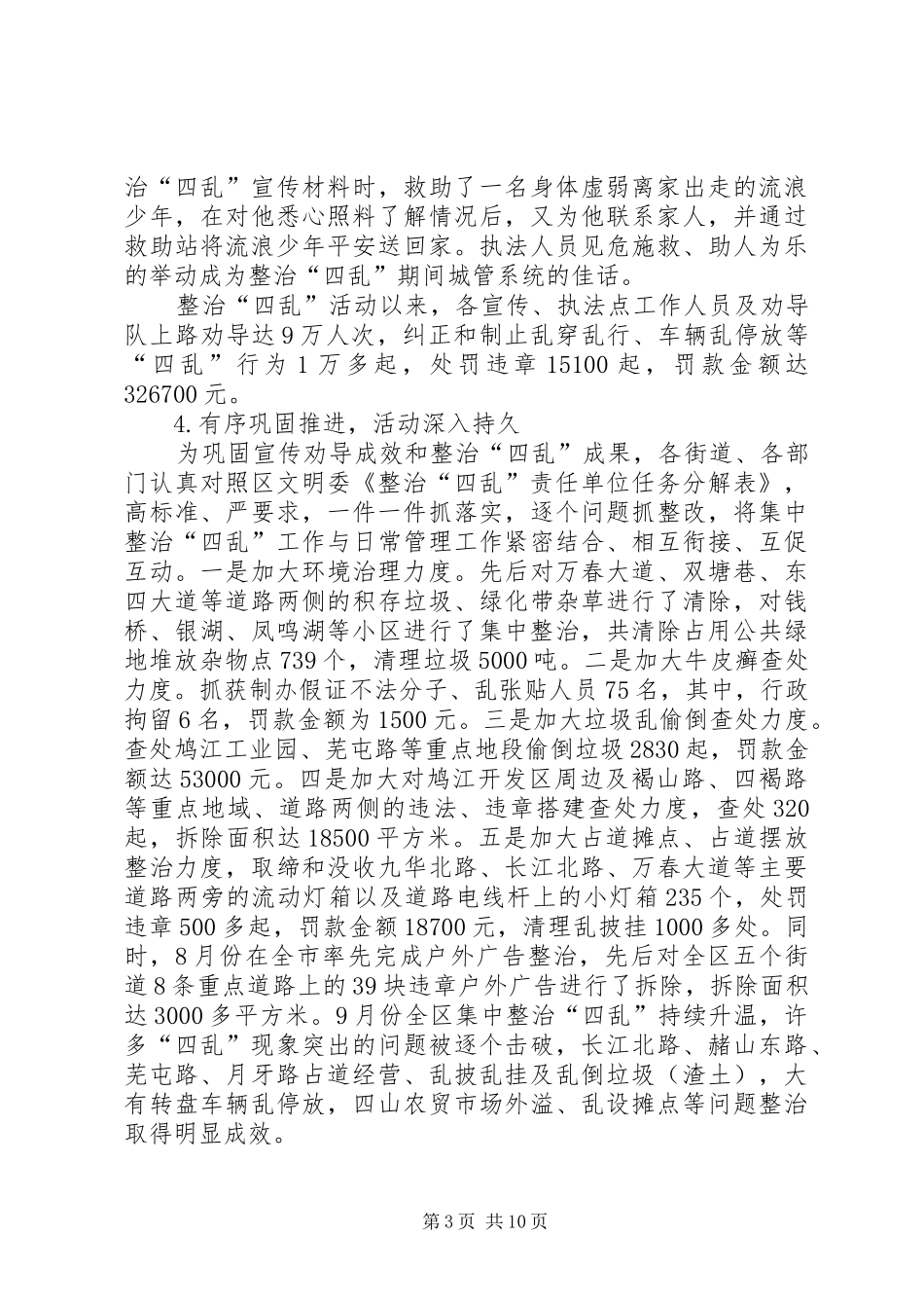 开展集中整治市容“四乱”活动情况汇报_第3页