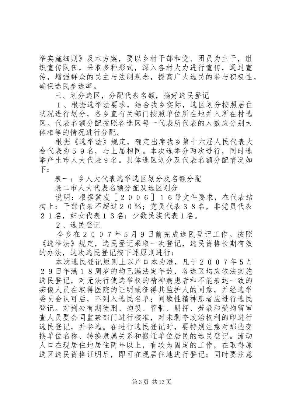 市镇两级人大代表换届选举工作情况简要汇报_第3页