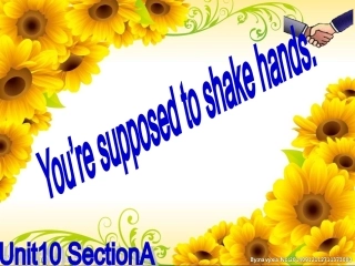 九年级新教材Unit10SectionA(1a-2d)