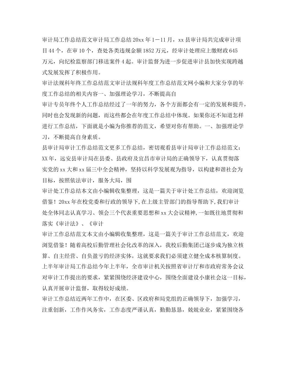 审计工作总结100篇 _第2页