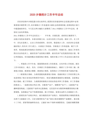 乡镇统计工作半年总结  (2)