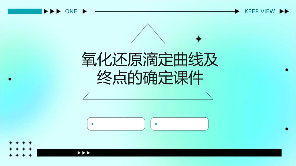 氧化还原滴定曲线及终点的确定课件_第1页