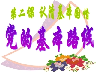 九年级政治党的基本路线