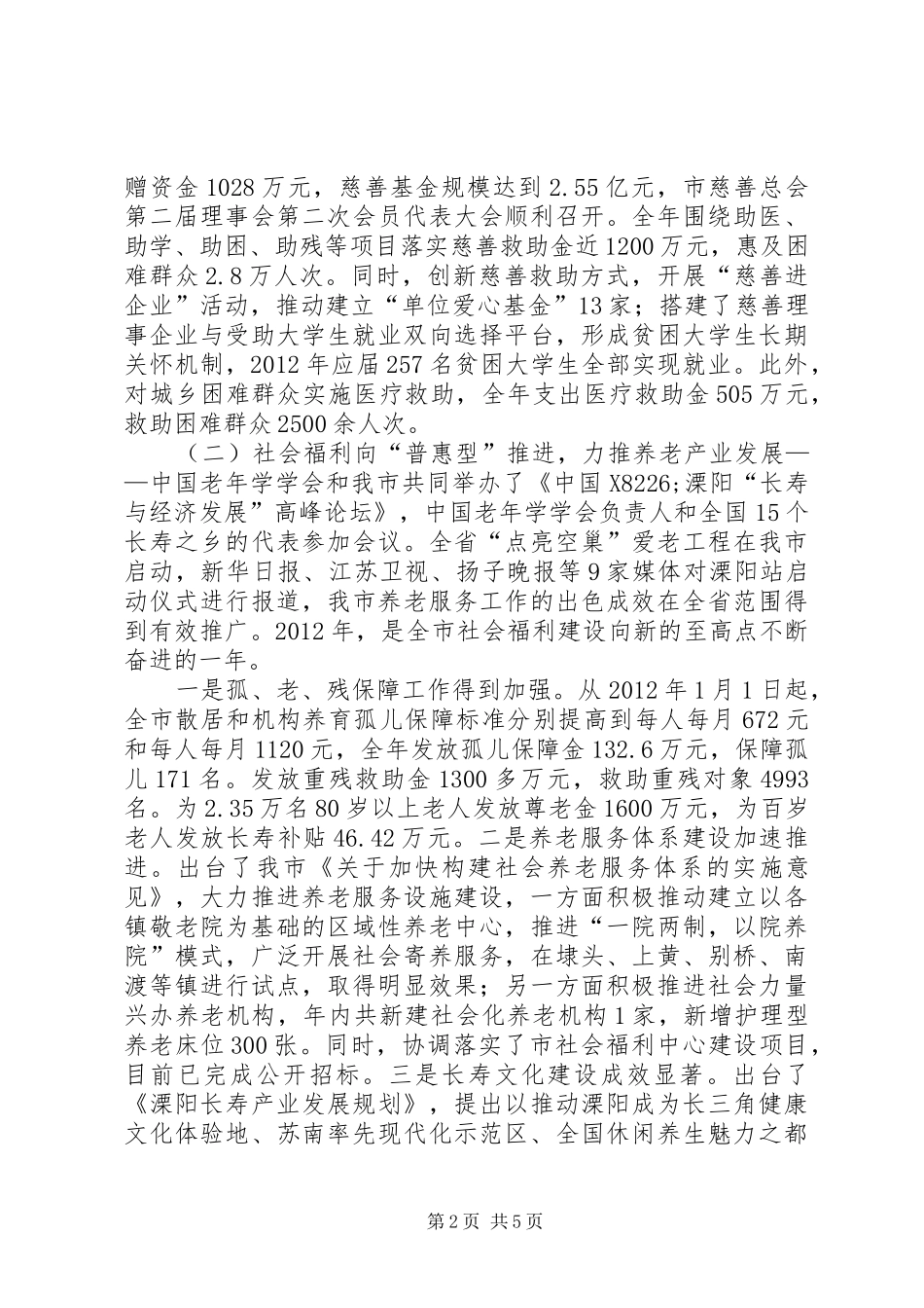 市民政工作报告材料_第2页