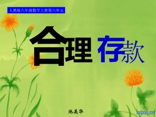 合理存款课件