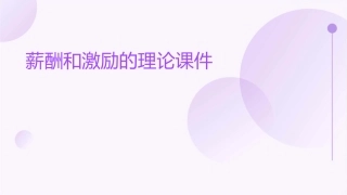 薪酬和激励的理论课件