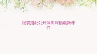 服装搭配公开课讲课稿最新课件