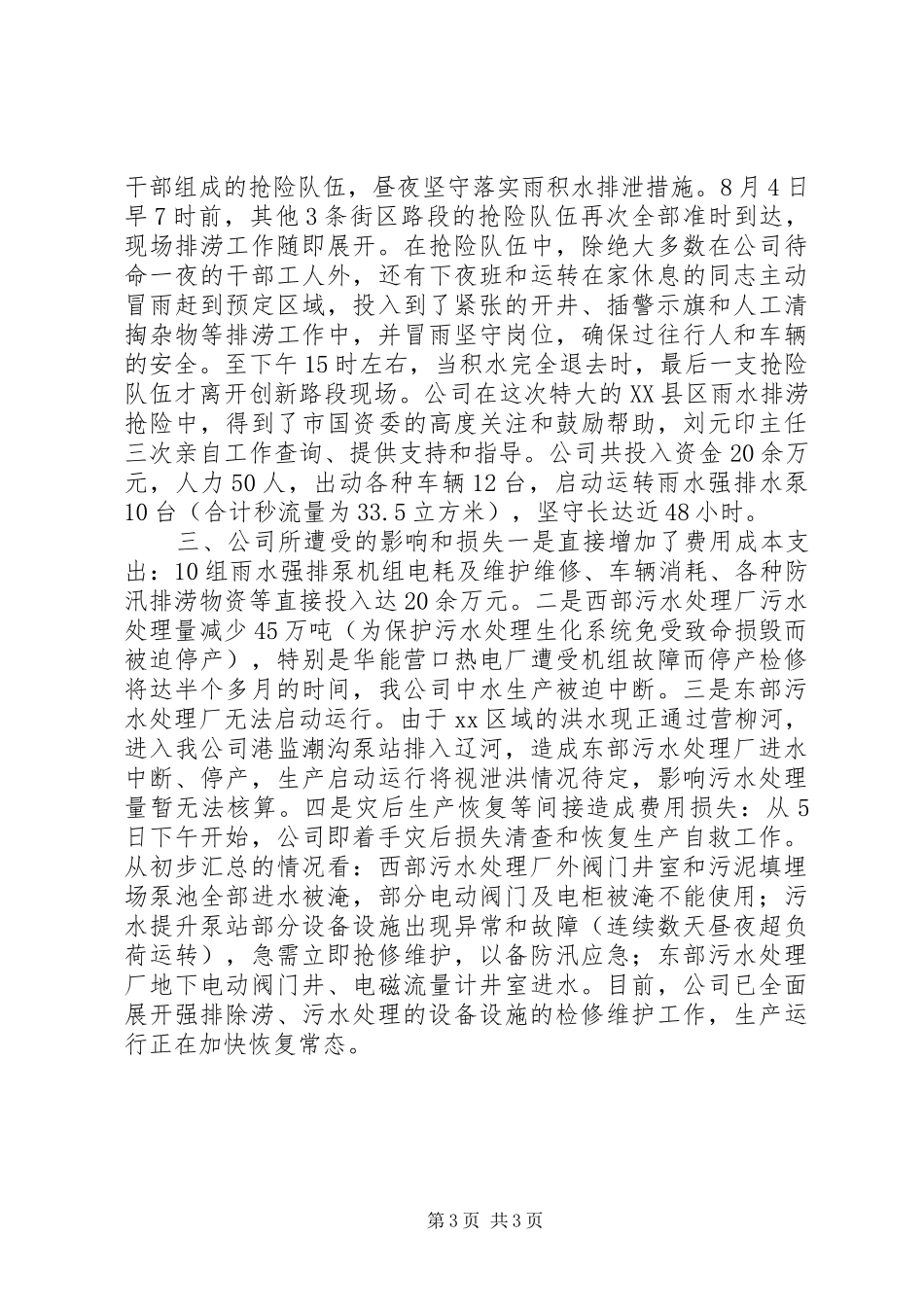 市排水公司防汛工作情况汇报_第3页
