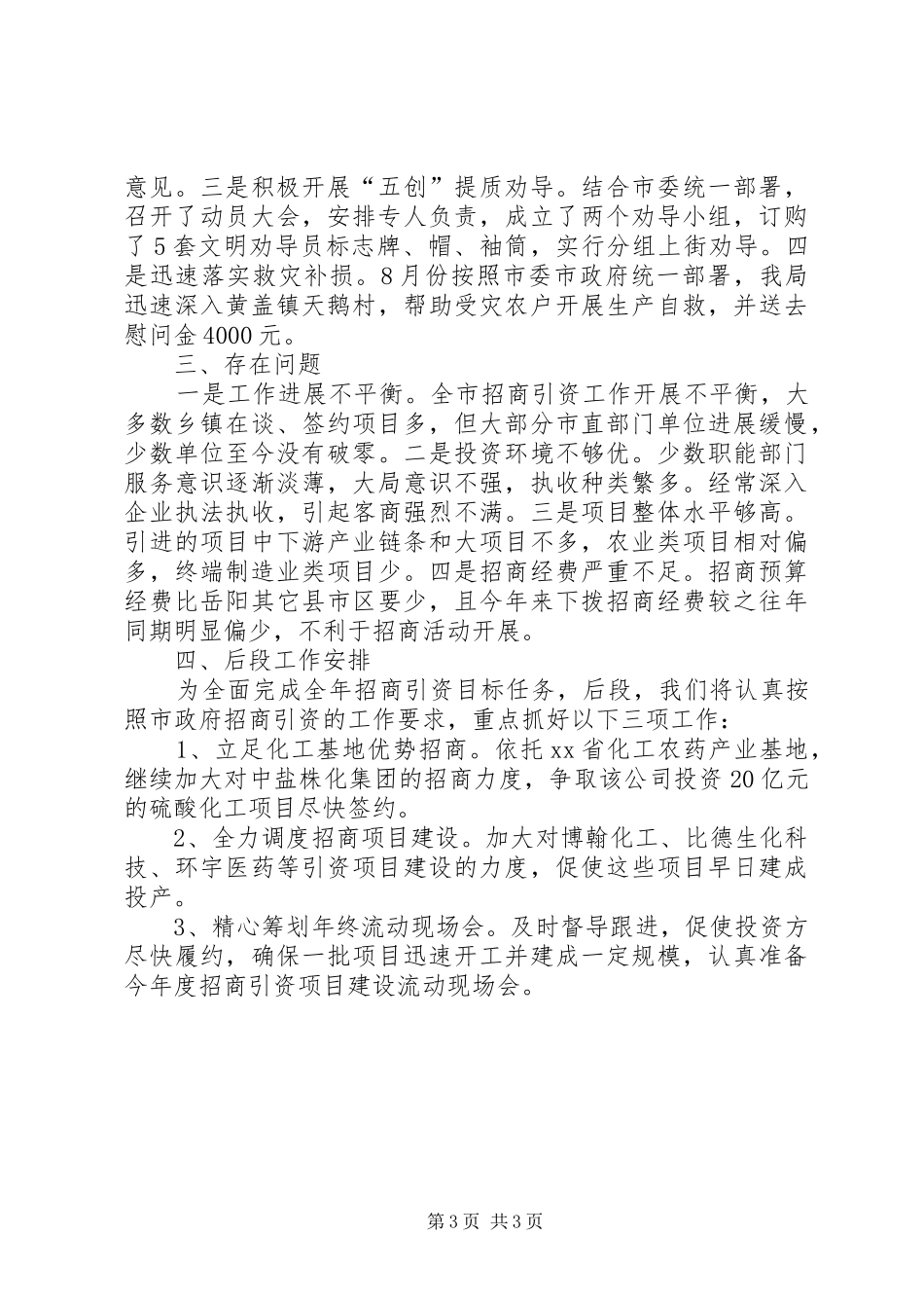 市招商引资工作情况汇报_第3页