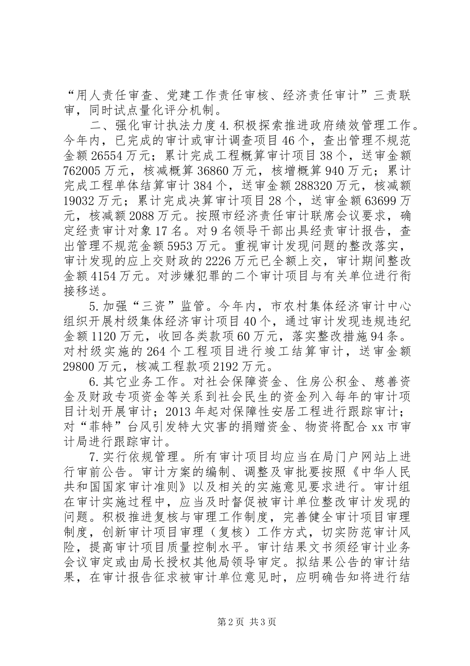 市审计局依法行政工作报告_第2页