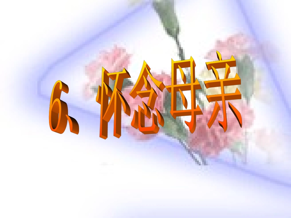 怀念母亲课件_第1页