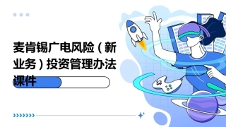 麦肯锡广电风险(新业务)投资管理办法课件