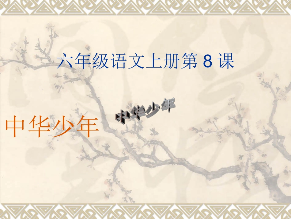 六年级语文上册第8课《中华少年》_第1页